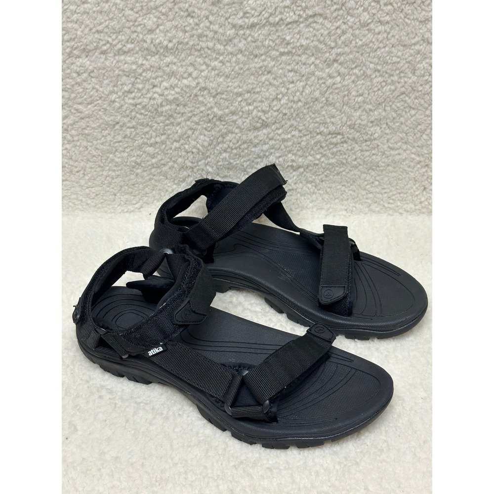 Atika Outdoor Sports Sandals Black Hiking Trail Water Shoes Mens 9 AT-M111-BLK